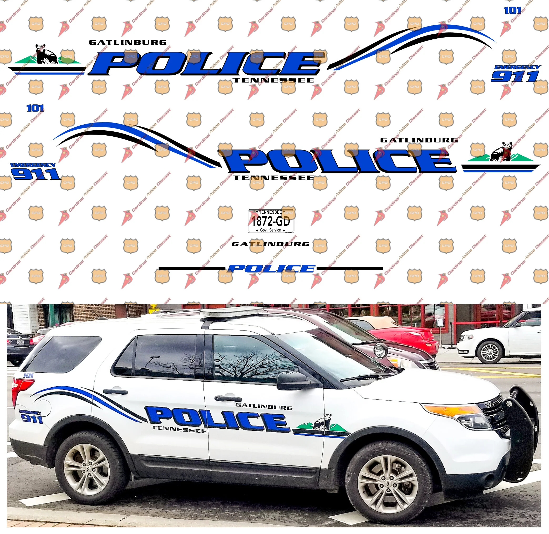 1/32 — Decals Store — Cardinal Police Diecast